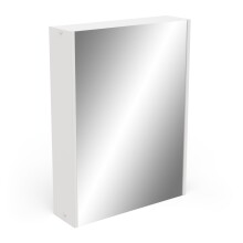 Badezimmerspiegelschrank >CORALIE 3< in Matt weiß - 57,3x76,9x16,2cm (BxHxT)