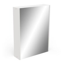 Badezimmerspiegelschrank >CORALIE 3< in Matt weiß - 57,3x76,9x16,2cm (BxHxT)