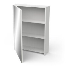 Badezimmerspiegelschrank >CORALIE 3< in Matt weiß - 57,3x76,9x16,2cm (BxHxT)