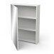 Badezimmerspiegelschrank >CORALIE 3< in Matt weiß - 57,3x76,9x16,2cm (BxHxT)