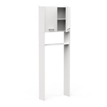 Umbauschrank >CORALIE 3< in Matt weiß - 63,8x184,9x19,4cm (BxHxT)