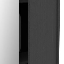 Schuhschrank >EBONY< in Schwarz strukturiert - 82,8x178,4x23,9cm (BxHxT)