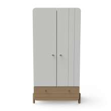 Kleiderschrank >EDAJ< in weiß  - 94,6x187,6x51,5cm (BxHxT)
