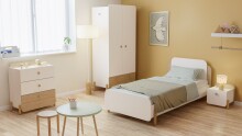 Kleiderschrank >EDAJ< in weiß  - 94,6x187,6x51,5cm (BxHxT)