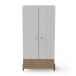 Kleiderschrank >EDAJ< in weiß  - 94,6x187,6x51,5cm (BxHxT)