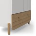 Kleiderschrank >EDAJ< in weiß  - 94,6x187,6x51,5cm (BxHxT)