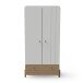 Kleiderschrank >EDAJ< in weiß  - 94,6x187,6x51,5cm (BxHxT)