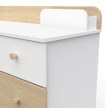 Schreibtisch >EDAJ< in weiß  - 103,4x80,1x43,5cm (BxHxT)