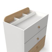 Schubkastenkommode >EDAJ< in weiß  - 72,8x81,6x40,9cm (BxHxT)