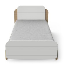Einzelbett >EDAJ< in weiß  -...