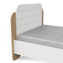 Einzelbett >EDAJ< in weiß  - 204,1x78,5x102,1cm (BxHxT)