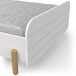 Einzelbett >EDAJ< in weiß  - 204,1x78,5x102,1cm (BxHxT)