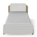 Einzelbett >EDAJ< in weiß  - 204,1x78,5x102,1cm (BxHxT)