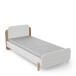 Einzelbett >EDAJ< in weiß  - 204,1x78,5x102,1cm (BxHxT)