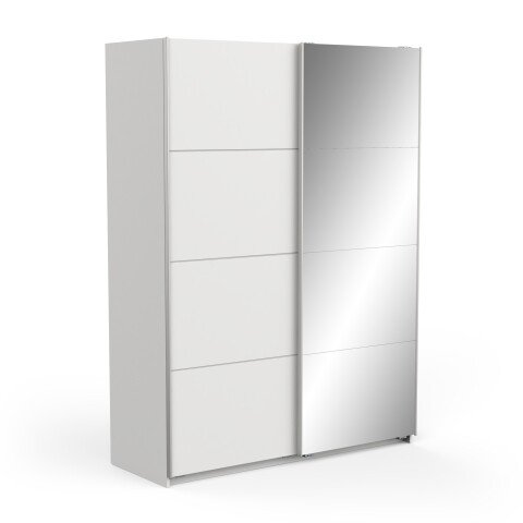 Schiebetürenschrank >FAST4< in weiß  - 148x203x58,7cm (BxHxT)
