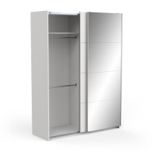 Schiebetürenschrank >FAST4< in weiß  - 148x203x58,7cm (BxHxT)