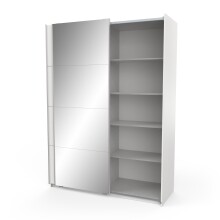 Schiebetürenschrank >FAST4< in weiß  - 148x203x58,7cm (BxHxT)