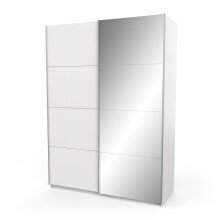 Schiebetürenschrank >FAST4< in weiß  - 148x203x58,7cm (BxHxT)