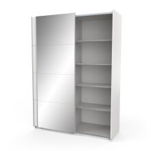 Schiebetürenschrank >FAST4< in weiß  - 148x203x58,7cm (BxHxT)