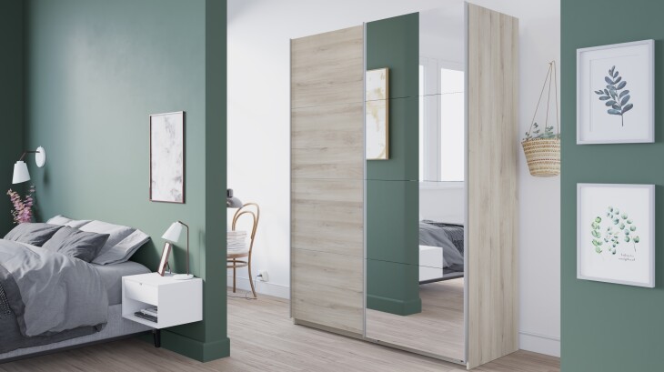 Schiebetürenschrank >FAST4< in Kronberg Eiche - 148x203x58,7cm (BxHxT)
