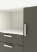Mikrowellenumbauschrank >FLAVOR< in dunkelgrau - 116,2x132,2x40cm (BxHxT)