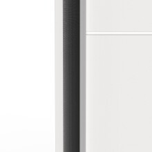 Schiebetürenschrank >GHOST< in Matt weiß - 116,5x203x59,8cm (BxHxT)
