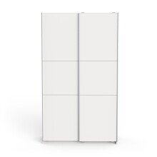 Schiebetürenschrank >GHOST< in Matt weiß - 116,5x203x59,8cm (BxHxT)