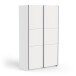 Schiebetürenschrank >GHOST< in Matt weiß - 116,5x203x59,8cm (BxHxT)