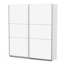 Schiebetürenschrank >GHOST< in Matt weiß - 178,1x203x59,9cm (BxHxT)