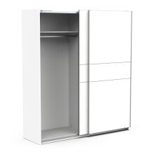 Schiebetürenschrank >GHOST< in Matt weiß - 178,1x203x59,9cm (BxHxT)