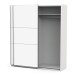 Schiebetürenschrank >GHOST< in Matt weiß - 178,1x203x59,9cm (BxHxT)