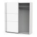 Schiebetürenschrank >GHOST< in Matt weiß - 178,1x203x59,9cm (BxHxT)