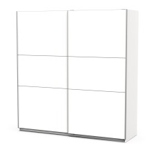 Schiebetürenschrank >GHOST< in Matt weiß - 194,5x203x59,9cm (BxHxT)