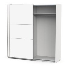 Schiebetürenschrank >GHOST< in Matt weiß - 194,5x203x59,9cm (BxHxT)