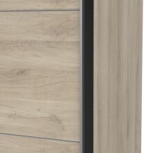 Schiebetürenschrank >GHOST< in Kronberg Eiche - 116,5x203x59,8cm (BxHxT)