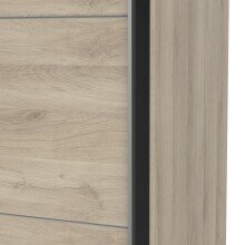Schiebetürenschrank >GHOST< in Kronberg Eiche - 116,5x203x59,8cm (BxHxT)