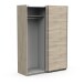 Schiebetürenschrank >GHOST< in Kronberg Eiche - 148x203x59,8cm (BxHxT)