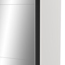 Schiebetürenschrank >GHOST< in Matt weiß - 116,5x203x59,8cm (BxHxT)