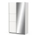 Schiebetürenschrank >GHOST< in Matt weiß - 116,5x203x59,8cm (BxHxT)