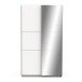 Schiebetürenschrank >GHOST< in Matt weiß - 116,5x203x59,8cm (BxHxT)