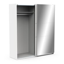 Schiebetürenschrank >GHOST< in Matt weiß - 178,1x203x59,9cm (BxHxT)