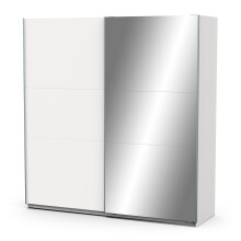 Schiebetürenschrank >GHOST< in Matt weiß - 194,5x203x59,9cm (BxHxT)