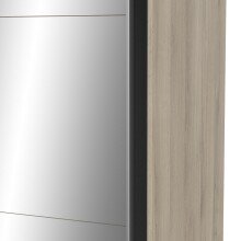 Schiebetürenschrank >GHOST< in Kronberg Eiche - 116,5x203x59,8cm (BxHxT)