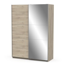 Schiebetürenschrank >GHOST< in Kronberg Eiche - 148x203x59,8cm (BxHxT)