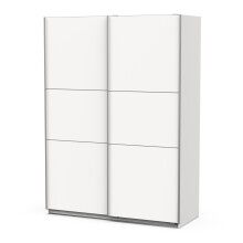 Schiebetürenschrank >GHOST< in Matt weiß - 148x203x59,8cm (BxHxT)