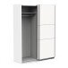 Schiebetürenschrank >GHOST< in Matt weiß - 148x203x59,8cm (BxHxT)