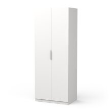 Drehtürenschrank >GHOST< in Matt weiß - 79,4x203x51,1cm (BxHxT)