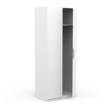 Drehtürenschrank >GHOST< in Matt weiß - 79,4x203x51,1cm (BxHxT)