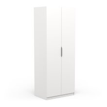 Drehtürenschrank >GHOST< in Matt weiß - 79,4x203x51,1cm (BxHxT)