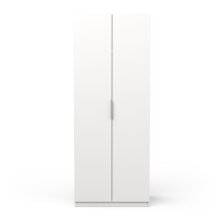 Drehtürenschrank >GHOST< in Matt weiß - 79,4x203x51,1cm (BxHxT)